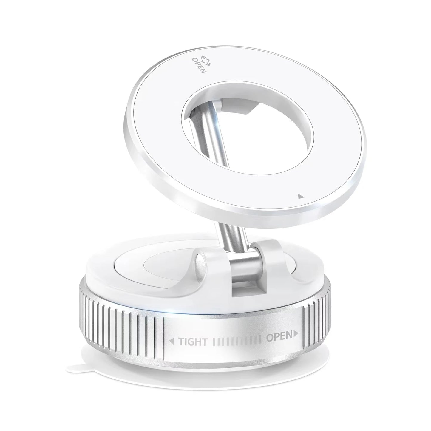 K007 Strong Magnetic Car Phone Holder Foldable Design 360° Adjustable Vacuum Mount for Car/Desk/Bathroom/Universal Use