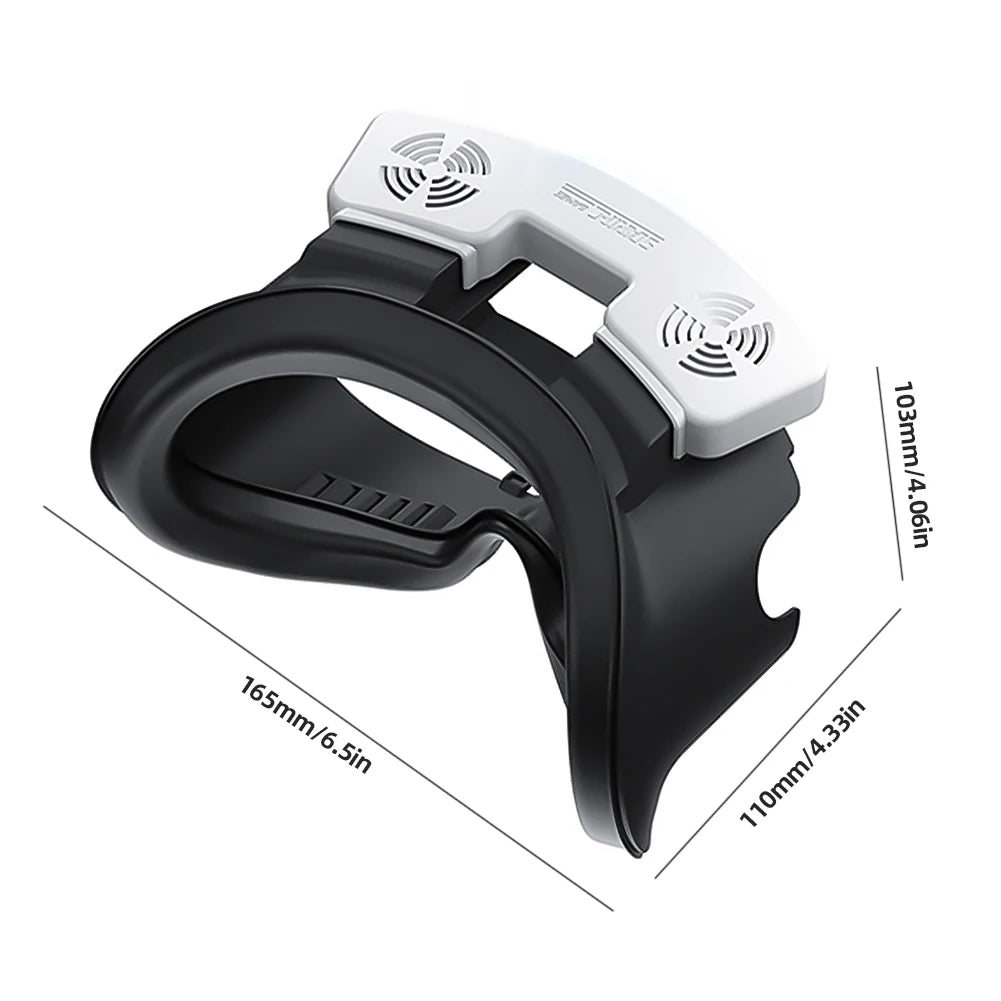 Face Cover Pad with Cooling Fan 3 Speeds Facial Interface with Cooling Fan with PU Face Cushion Pad for Meta Quest 3 VR Headset