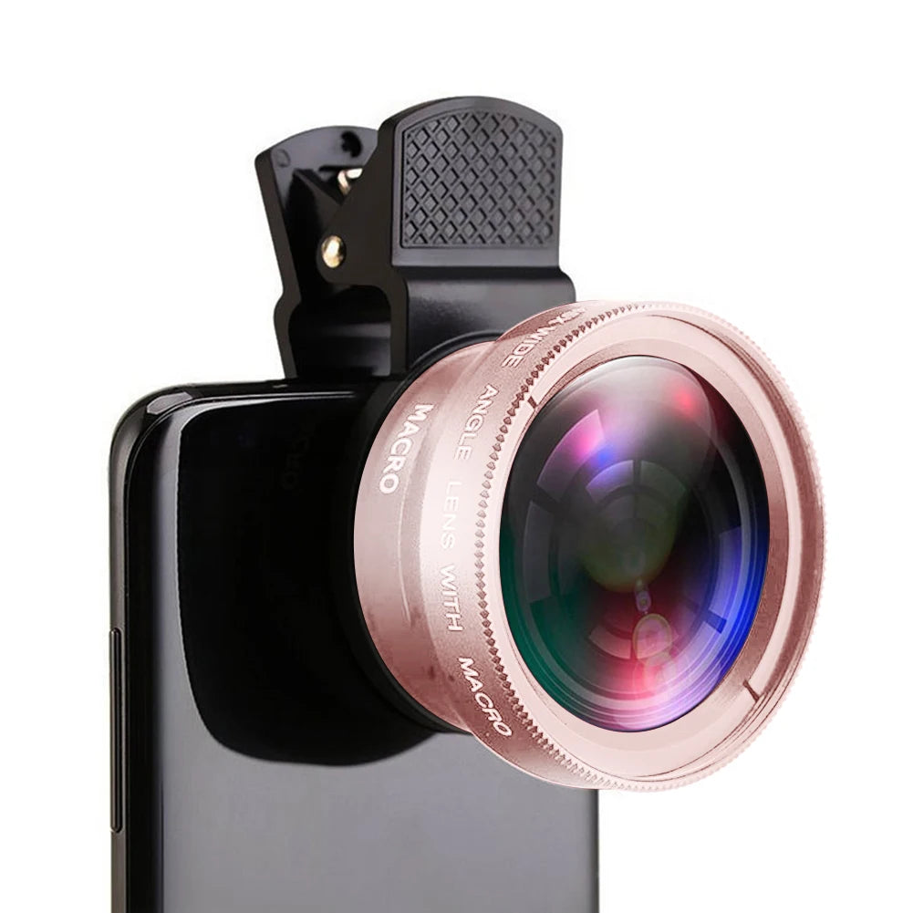 Professional Super Wide-Angle + Macro HD Lens 0.45X 49UV Super Wide-Angle + Macro HD Lens for iPhone Android