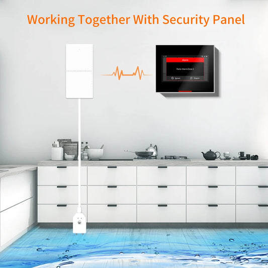 Ostaniot 433MHz Tuya Water Leakage Detector Water Leak Sensor Flood Alert Overflow For Security Alarm System Smart Life APP