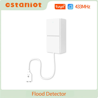 Ostaniot 433MHz Tuya Water Leakage Detector Water Leak Sensor Flood Alert Overflow For Security Alarm System Smart Life APP