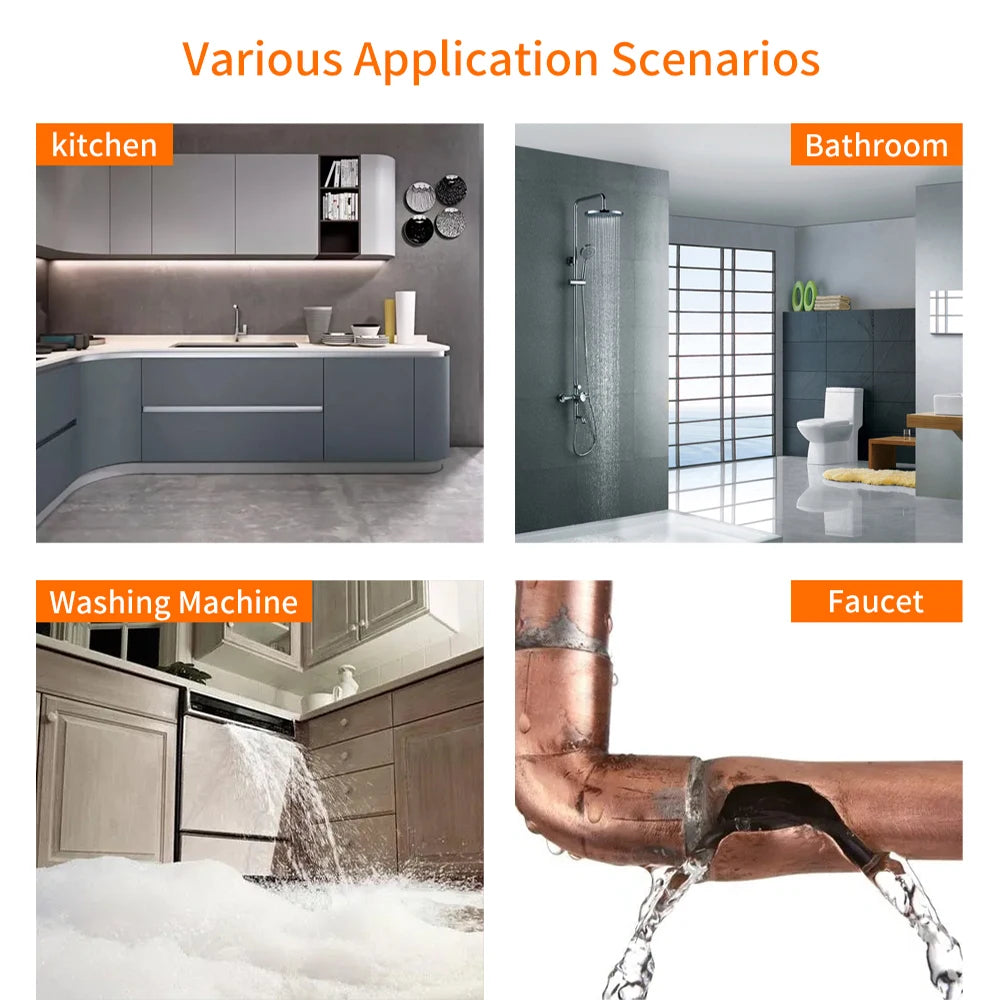 Ostaniot 433MHz Tuya Water Leakage Detector Water Leak Sensor Flood Alert Overflow For Security Alarm System Smart Life APP