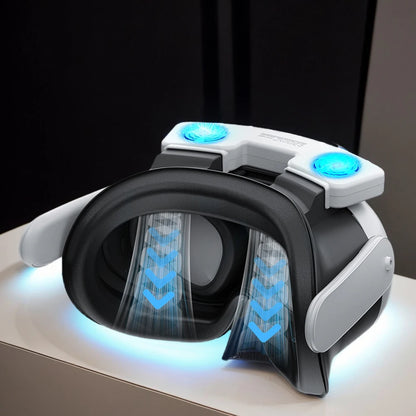 Face Cover Pad with Cooling Fan 3 Speeds Facial Interface with Cooling Fan with PU Face Cushion Pad for Meta Quest 3 VR Headset