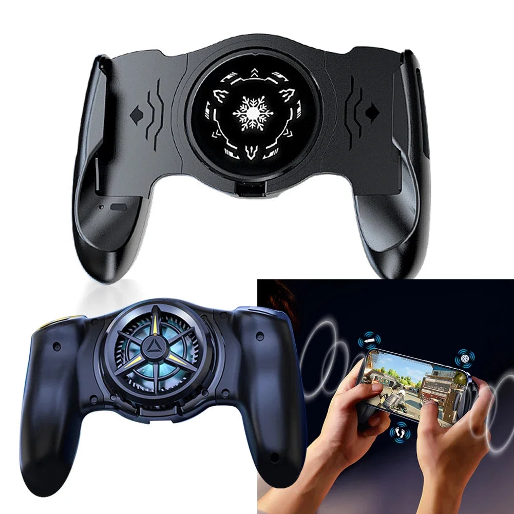 JK01S Handheld Grip Game Controller Joystick Mobile Gamepad for IOS for Android Switch PC Semiconductor Cooling Fan Game Cooler