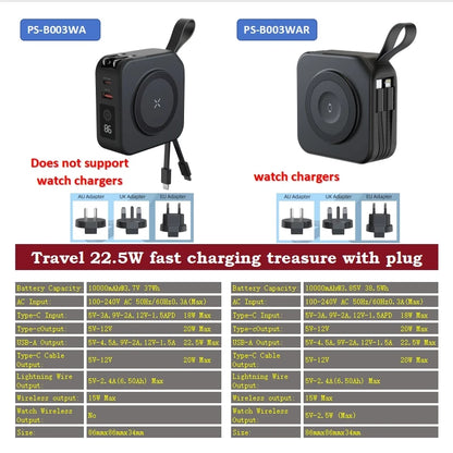 magsafe portable power banks  Mobile external battery  fast wireless charger with cable foldable plug eu baseus bateria