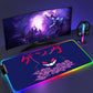 Gengar Mousepad Pokemon RGB LED Purple Mouse Pad Gaming Accessories Ghost Big Extended Keyboard Carpet PC Anime Desk Mats