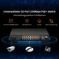 KeepLiNK 19-Port Network Switch with 16-Megaibt PoE and 2-Port Gigabit Ethernet RJ45 Copper and 1-SFP Uplink Plug and Play