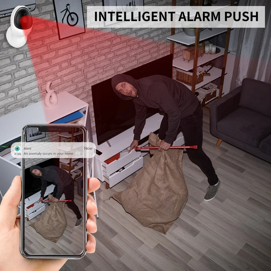 1080P Wireless WIFI Security Surveillance Camera for Indoor Baby Monitor Mini Camera Human Shape Detection Two-way Audio ICSEE