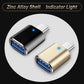 1pc LED USB 3.0 To Type C Adapter OTG To USB C Female Connector for Phone