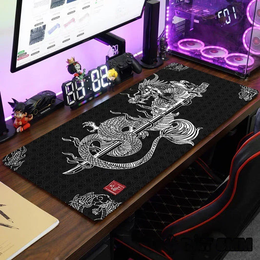 Dragon Large Gaming Mousepad XXL Keyboard Gamer Mousemice Pad Speed Non-slip base Desk Mat Anime 900x400 Rubber Table Mats