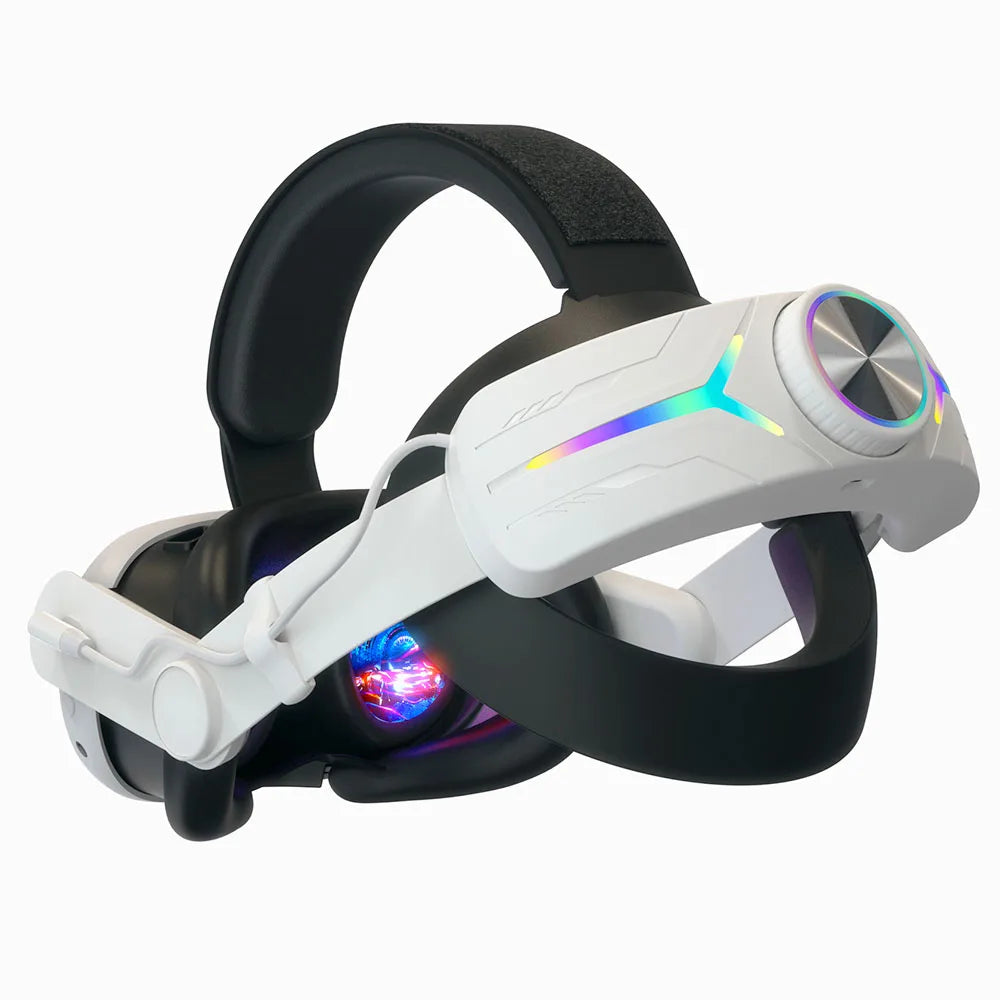 RGB Head Band Comfortable Adjustable VR Replacement Elite Strap Rechargeable with 8000mAh Battery for Meta Quest 3 Accessories