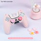 GeekShare PS5 Controller Case Set Silicone Cute Cat Thumb Grip Caps + PS5 Controller Shell Cover + Stiker For SONY Playstation 5