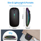 Dual Mode Bluetooth-Compatible 2.4G Wireless Mouse Type-C Rechargeable Silent Wireless Mouse Backlight Mice for Tablet Laptop PC