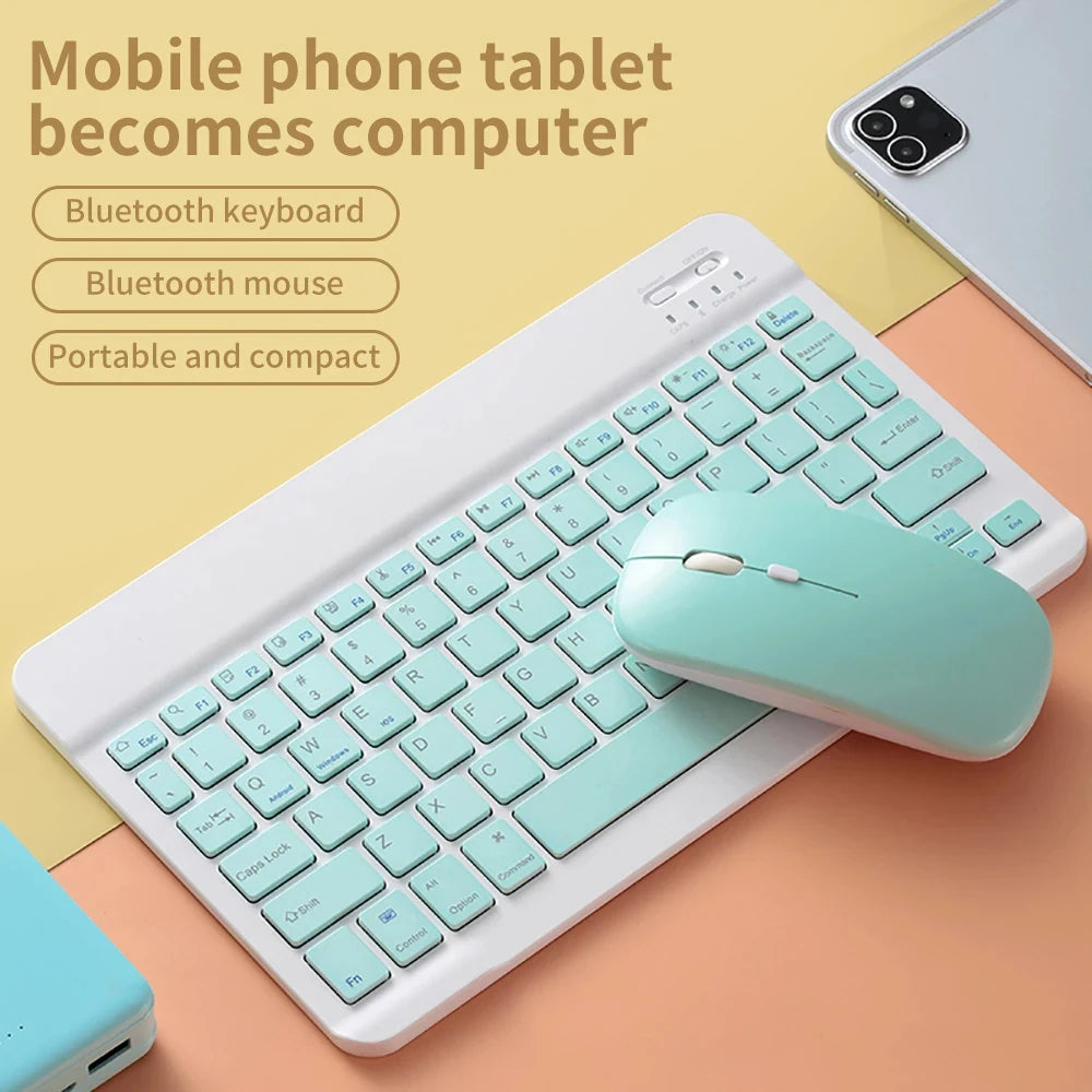 Wireless Bluetooth Keyboard and Mouse for iPad Samsung Huawei Xiaomi Tablet Laptop Smartphone Mini Keyboards Android IOS Windows