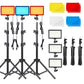 LED Photography Video Light Panel Lighting Photo Studio Lamp Kit With Tripod Stand RGB Filters For Shoot Live Streaming Youbube