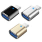1pc LED USB 3.0 To Type C Adapter OTG To USB C Female Connector for Phone