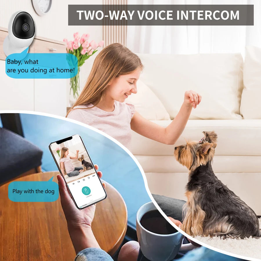 1080P Wireless WIFI Security Surveillance Camera for Indoor Baby Monitor Mini Camera Human Shape Detection Two-way Audio ICSEE