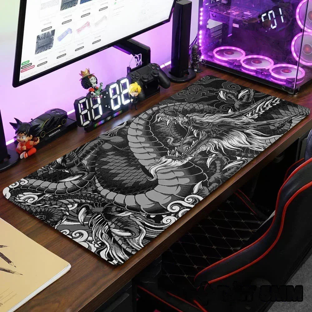 Dragon Large Gaming Mousepad XXL Keyboard Gamer Mousemice Pad Speed Non-slip base Desk Mat Anime 900x400 Rubber Table Mats