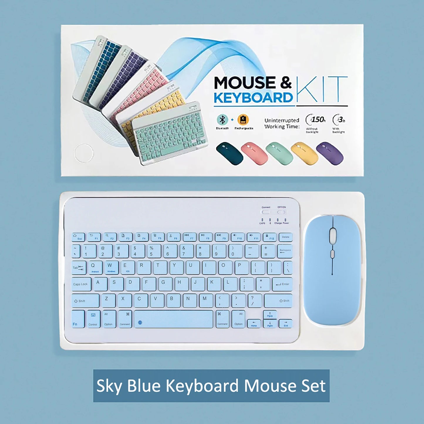 Wireless Bluetooth Keyboard and Mouse for iPad Samsung Huawei Xiaomi Tablet Laptop Smartphone Mini Keyboards Android IOS Windows