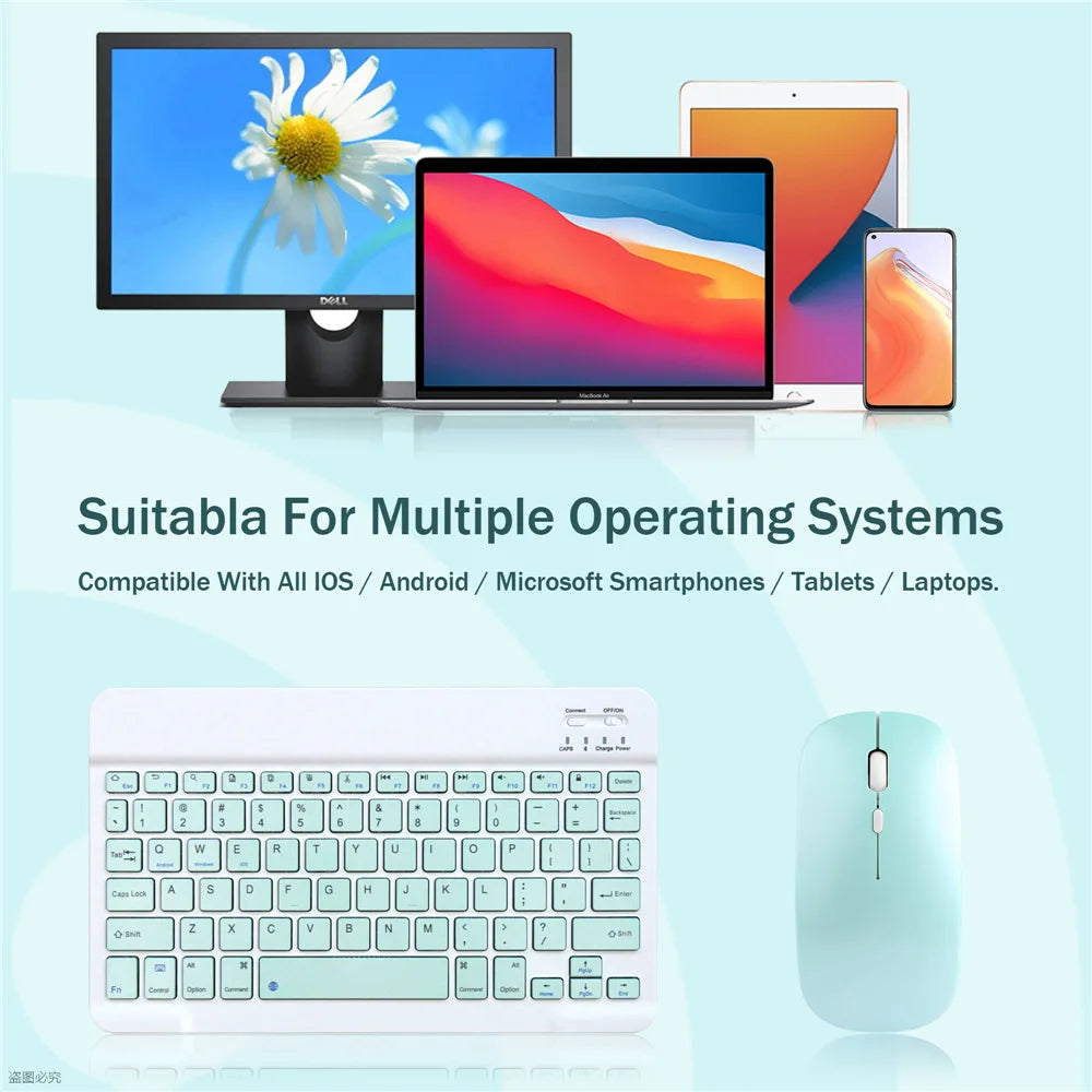 Wireless Bluetooth Keyboard and Mouse for iPad Samsung Huawei Xiaomi Tablet Laptop Smartphone Mini Keyboards Android IOS Windows