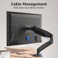 Redragon GMK914 Single Monitor Mount Stand Gas Spring Adjustable Arms with VESA 75/100mm, 13-32 Inch Screen Compatibility