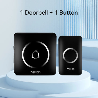 Meian-Outdoor Wireless Doorbell, Smart Home Welcome Doorbell, IP65 Waterproof Door Bell, Chime Kit, 60 Ringtone, LED Flash Alarm