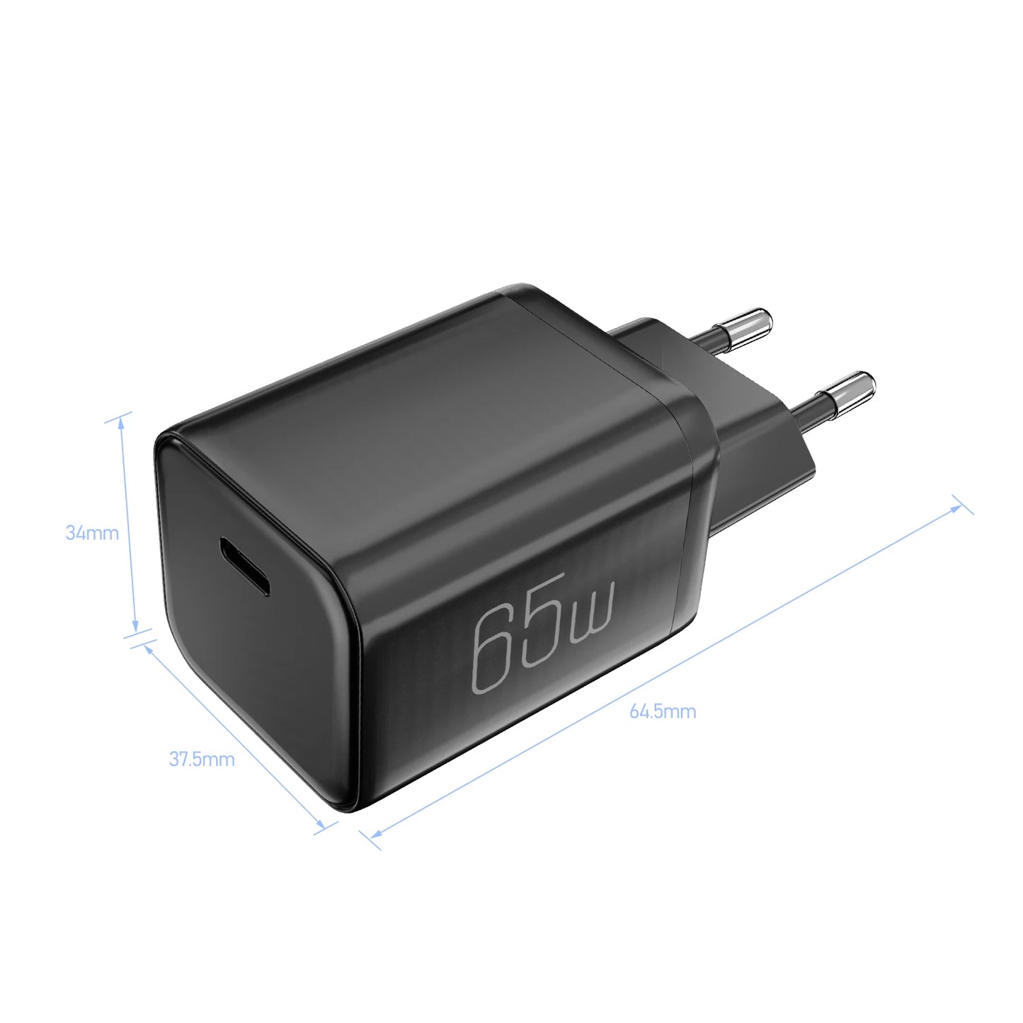 65W USB-C Power Charger PD3.0/PPS Super Fast Charger for iPhone iPad Samsung OnePlus Wall Quick Charge Adapter TypeC Cable EU