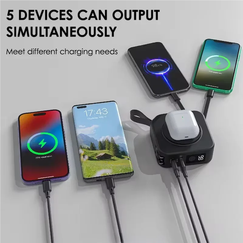 magsafe portable power banks  Mobile external battery  fast wireless charger with cable foldable plug eu baseus bateria