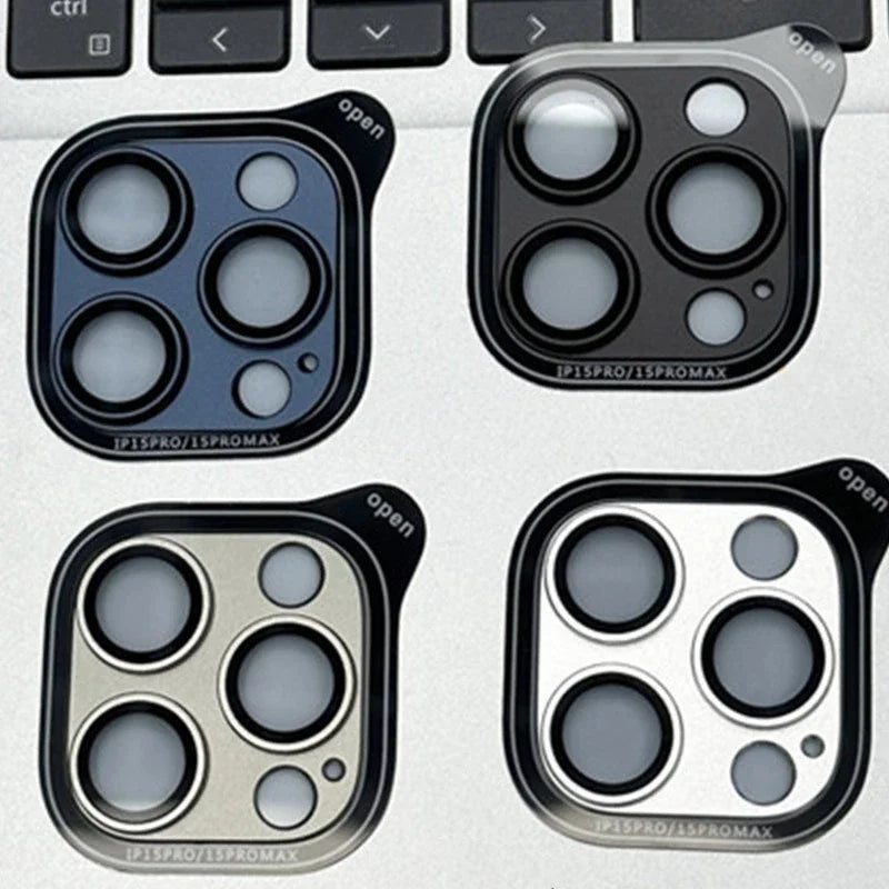 Camera Lens Protector For IPhone 15 16 Pro Max Metal Lens Ring Case Glass For IPhone 16 15 Plus 15 Pro Max Protective Lens Cap