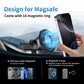 K007 Strong Magnetic Car Phone Holder Foldable Design 360° Adjustable Vacuum Mount for Car/Desk/Bathroom/Universal Use