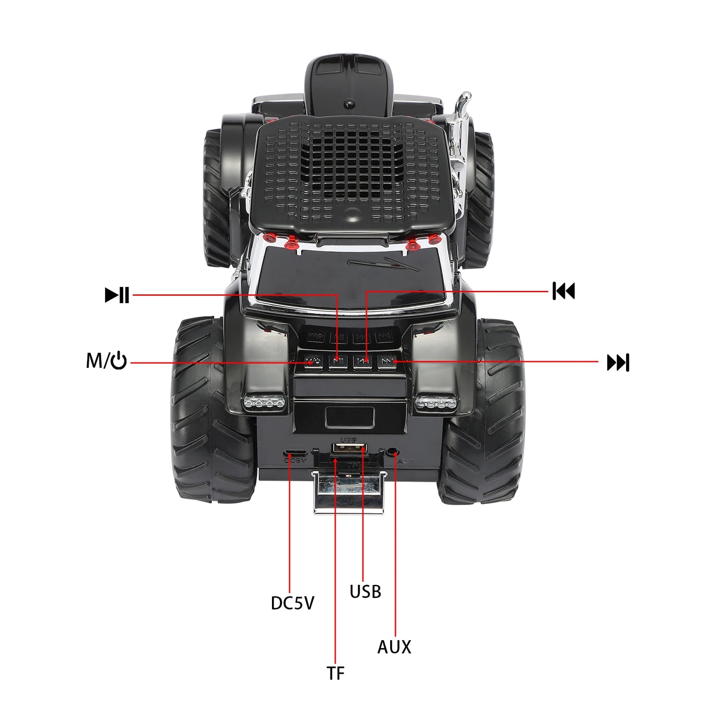 [WSTER] USB/TF Compatible Access Lamborghini Retro Tractor Bluetooth Speaker Subwoofer Multiple Playback Decoration Holiday Gift